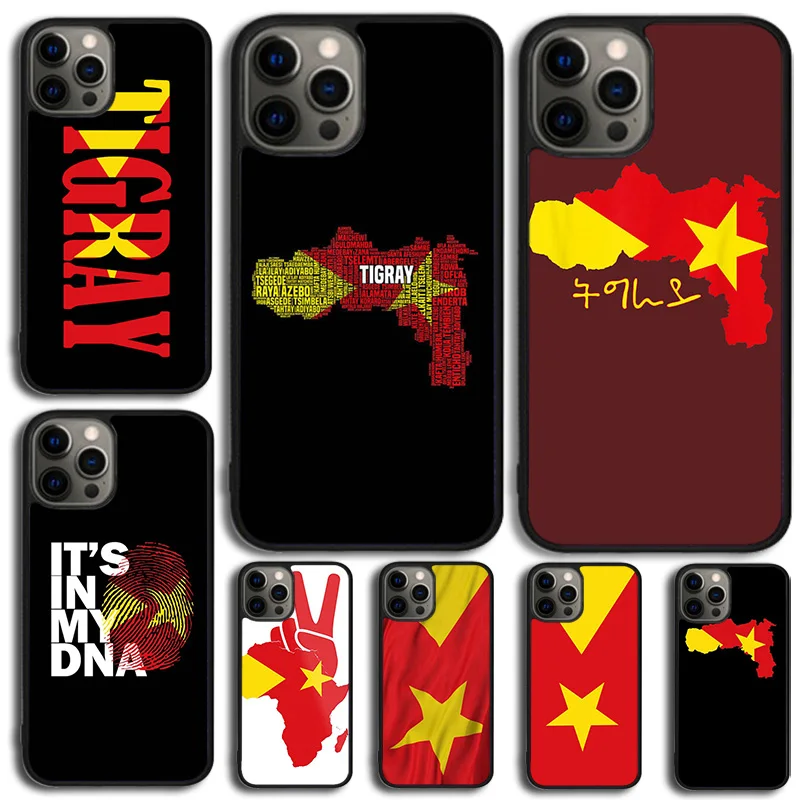 Tigray Flag Celular Mobile Phone Cases For iPhone 16 15 14 12 13 mini 11 Pro MAX 6 7 8 Plus SE2020 Coque Fundas