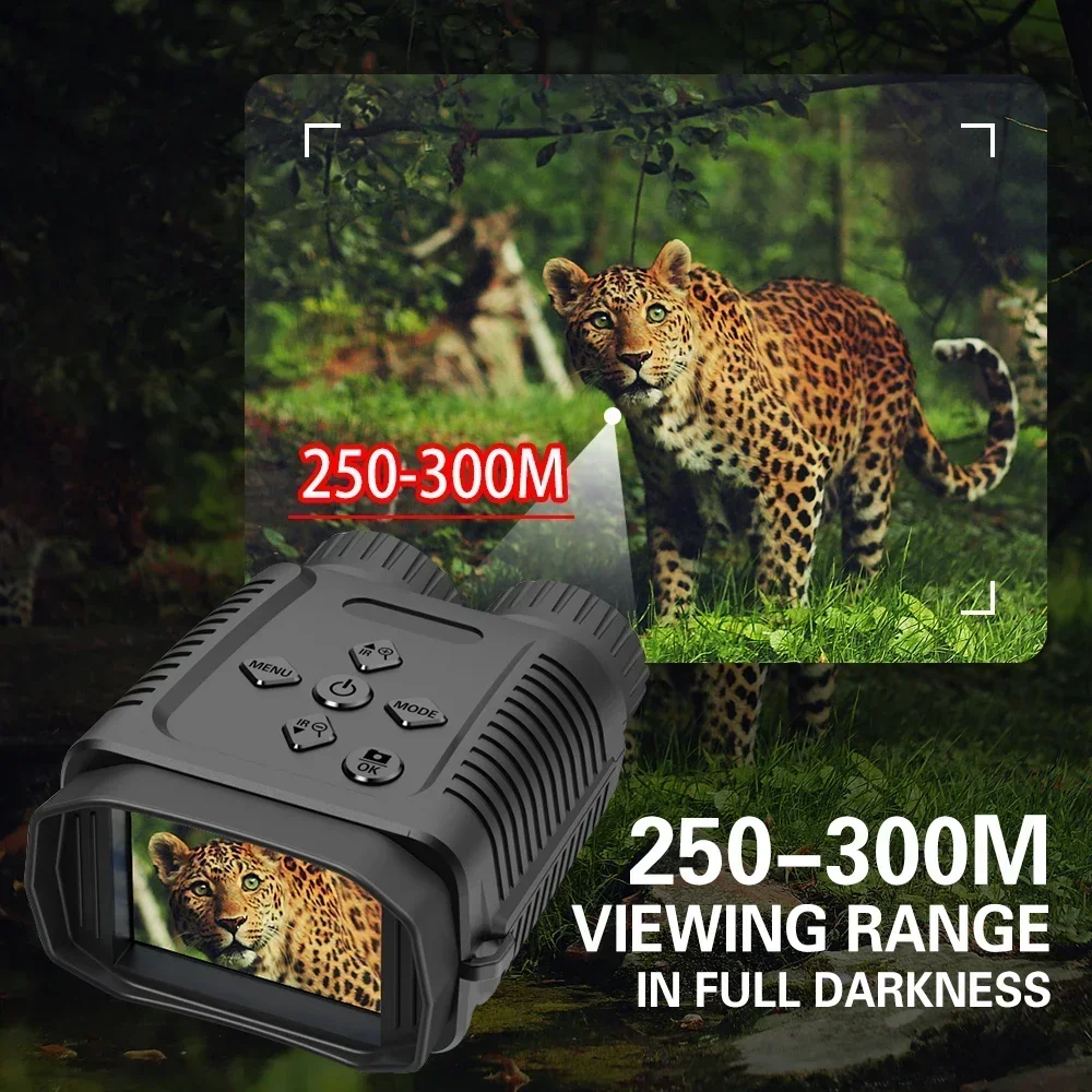 300M 8X ซูม NV1182 Dark Video/ภาพ IR กล้องล่าสัตว์ Night Vision Goggles กล้องส่องทางไกล FHD การบันทึกวิดีโอกล้องส่องทางไกล