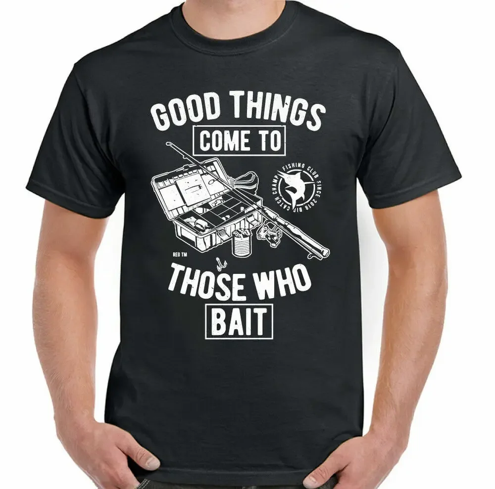 Funny Fishing Angler Gift Fisherman Angling Blessing Inscription T-Shirt 100% Cotton O-Neck Short Sleeve Casual Mens T-shirt