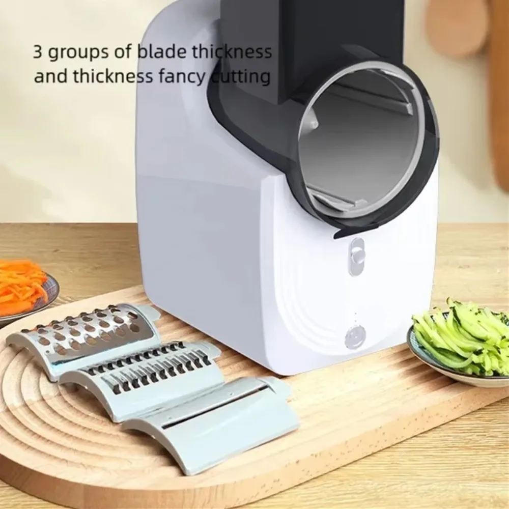 Effort-saving Electric Vegetable Cutter Long Battery Life Efficient Automatic Vegetable Shredder Detachable Vegetable Processor