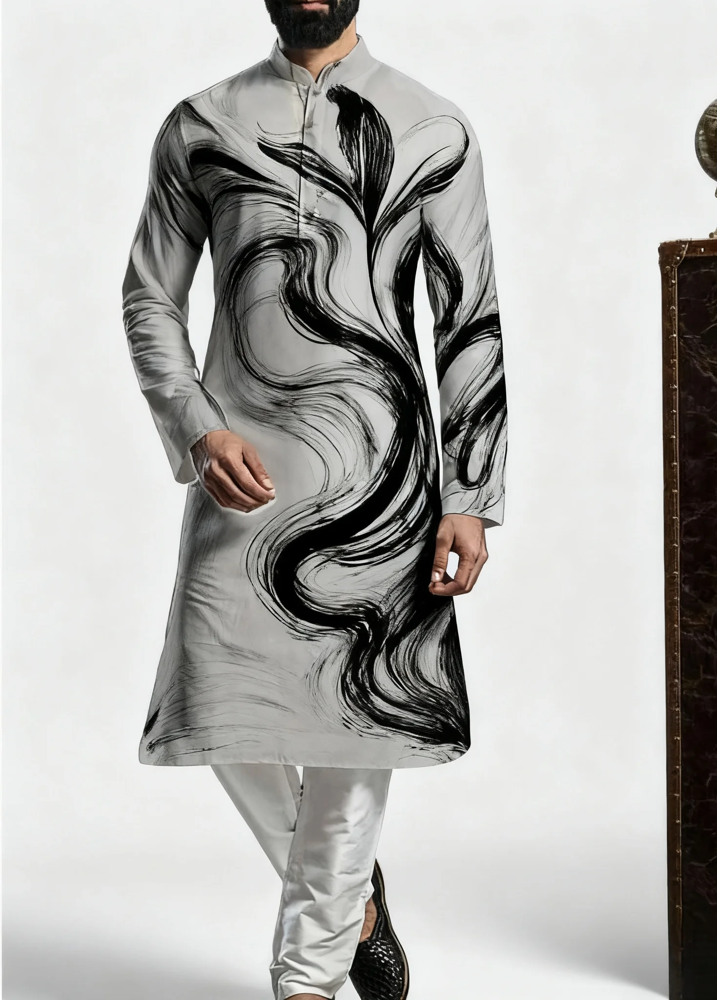 Men's digital printed patterns with various kurta vardha fashion, casual fit, regular robe suitable for all occasions