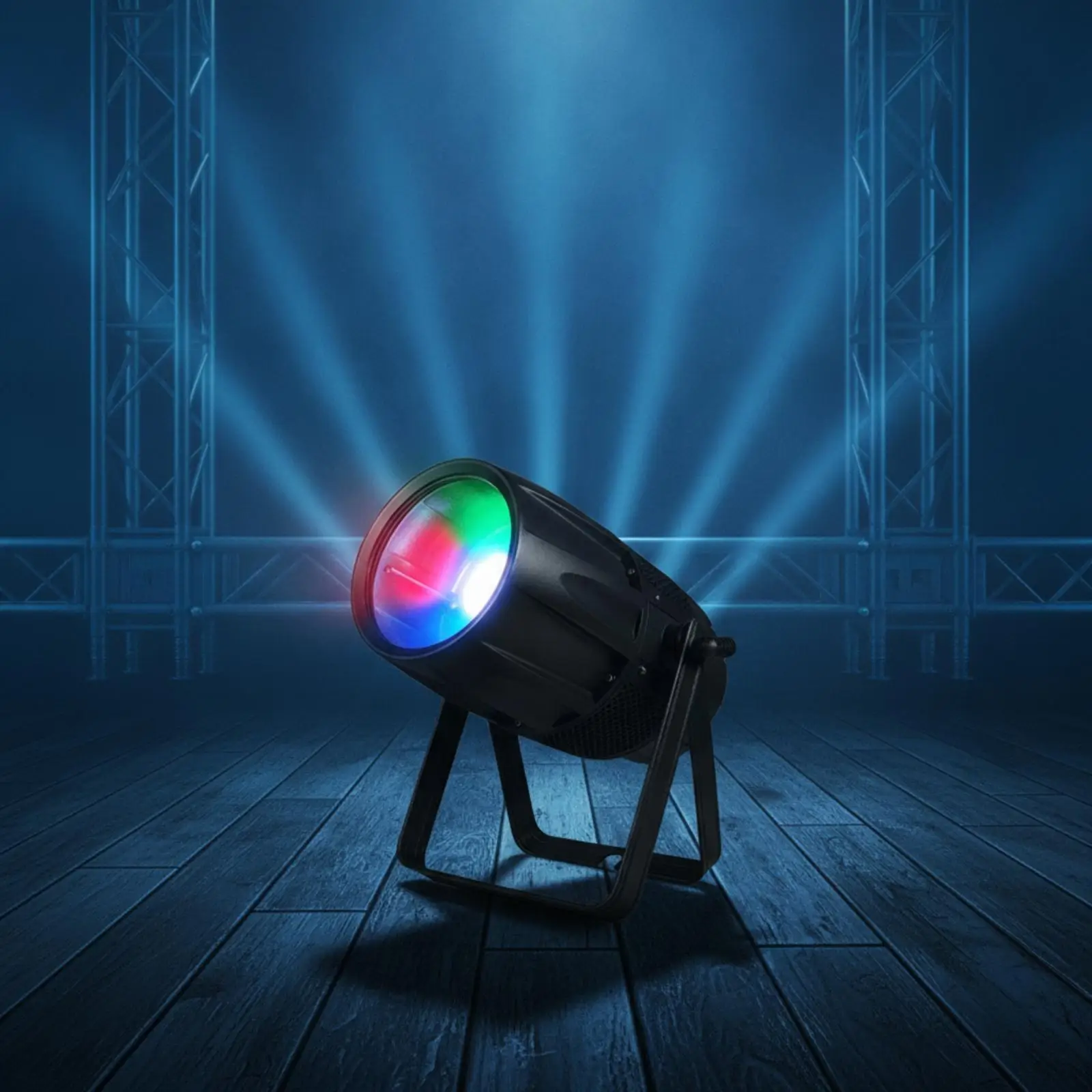 Weatherproof Stage Light 200W IP65 COB LED Adjustable Beam DMX512 Pro Fixture with Yoke for Photography and Events