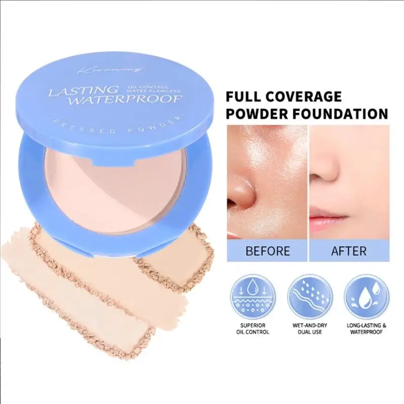 แป้งอัดแข็งแต่งหน้า ปกปิดรูขุมขน กันน้ำ ควบคุมความมัน แมตต์ ไร้ที่ติ ติดทนนาน แป้งอัดแข็งสำหรับผู้หญิง