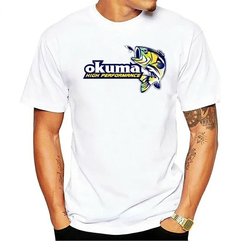 High Performance Fishing Okuma Logo Men's White Black T-shirt Fashion Popular Shirts and Blouses Ulzzang Graphic Tops Casual Tee