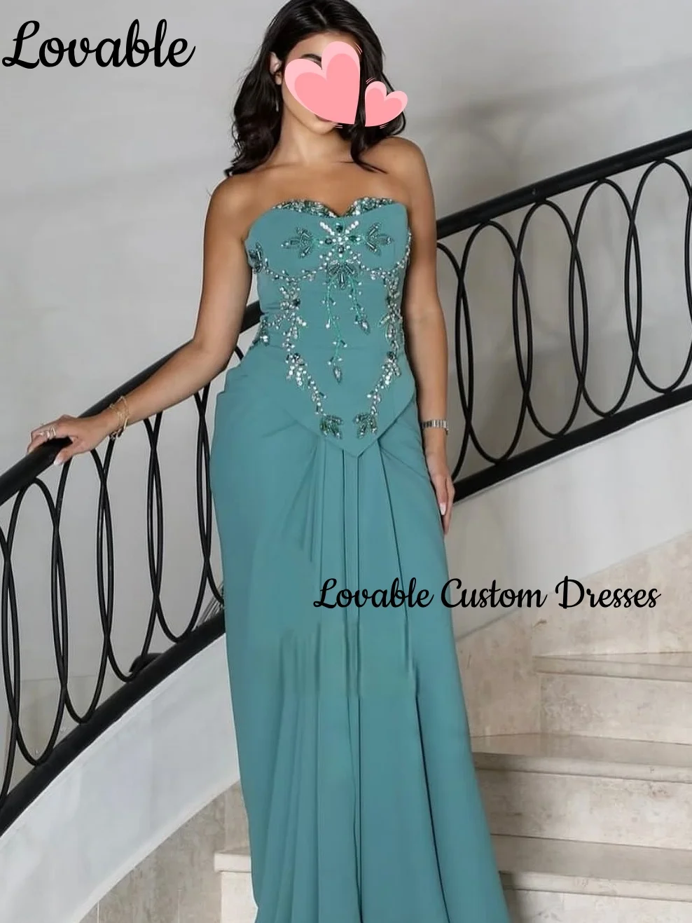 Свадебное платье на заказ, трапециевидное платье в форме сердца, роскошные вечерние платья длиной до пола, платья без рукавов с бисером на молнии для Pr