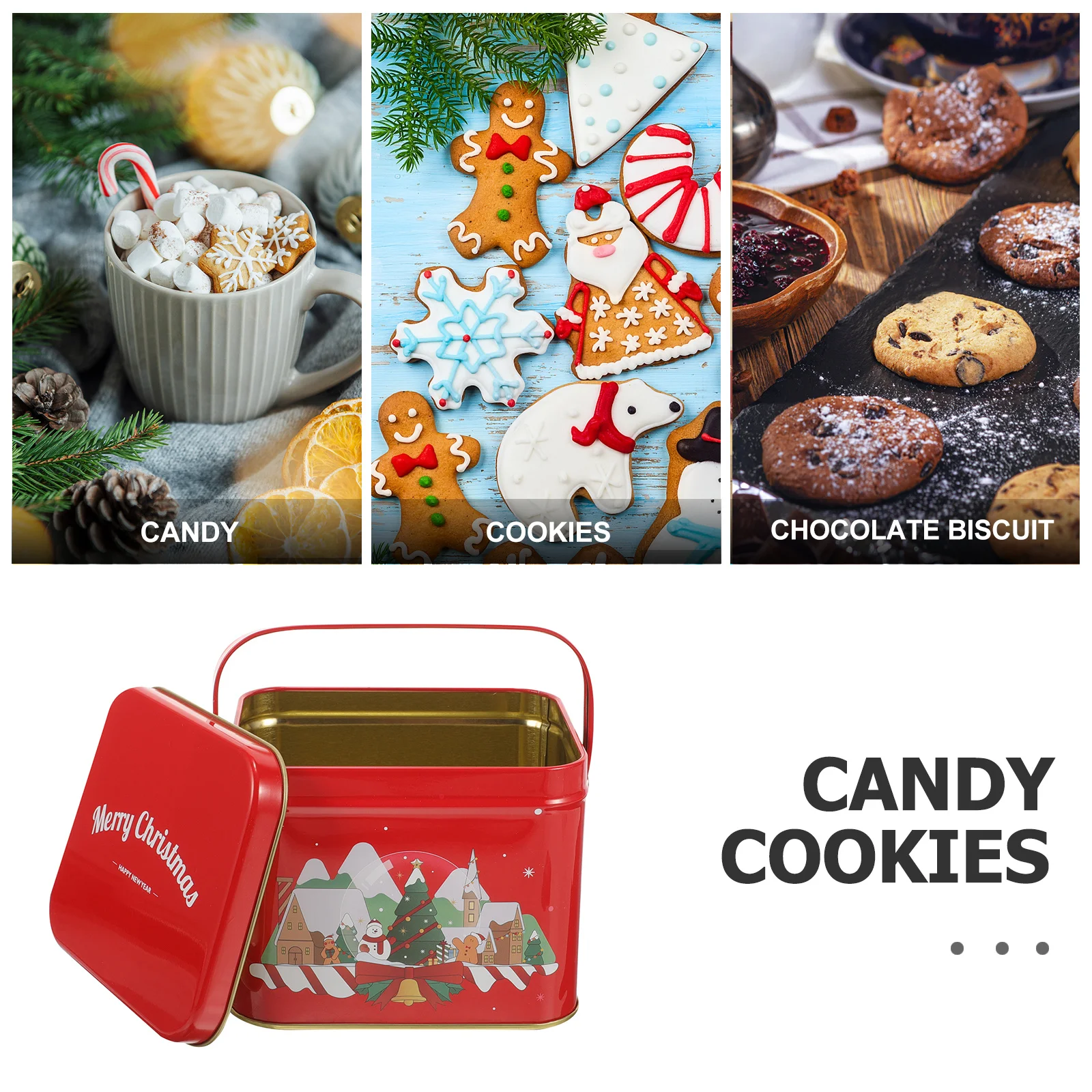 

Candy Box Containers Cookie with Lids Chocolate Boxes Empty Storage Holder Holiday Baking