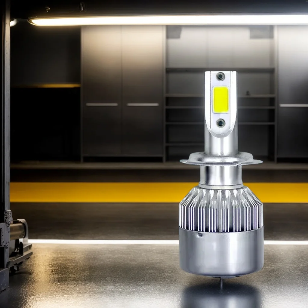 

2pcs C6 72W COB LED Car Headlight Bulbs - H11/H4/H1/H7/HB3 9005/HB4 9006 (Hi/Lo Beam, 12V 7200LM for Fog & Auto Headlamps)