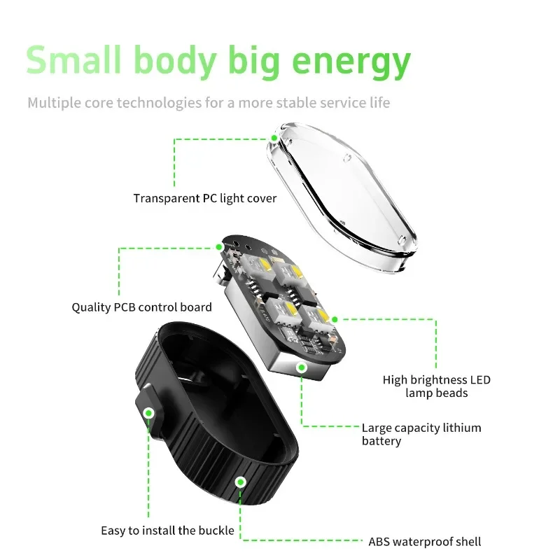 Popular Wireless LED Strobe Lights Car Decor Atmosphere Light, 8 Colors Rechargeable Led Lights Anti-Collision LED Warning Light