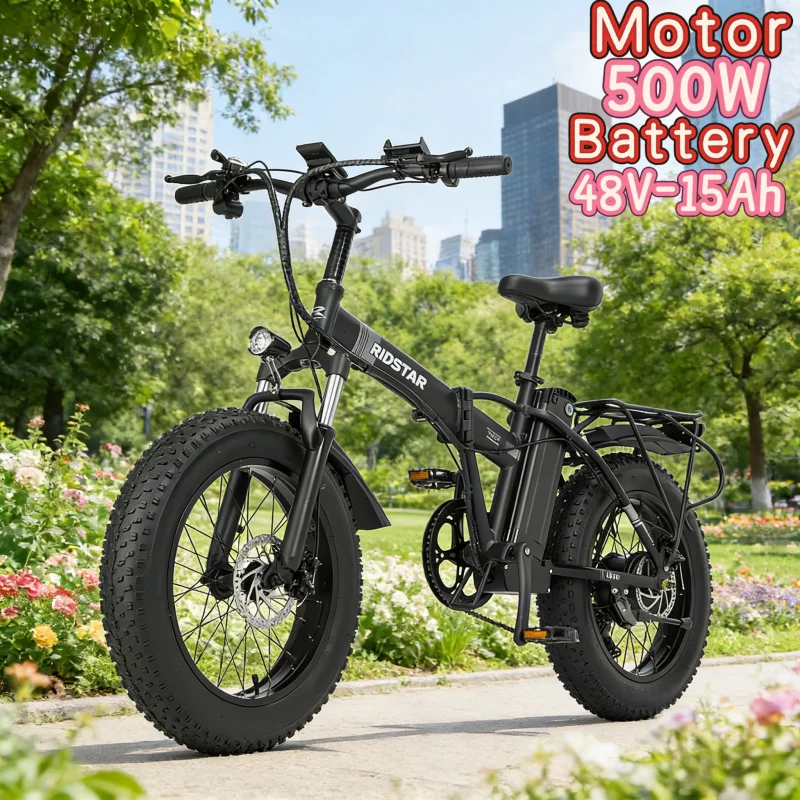 

500W brushless motor 48V13AH removable battery electric bicycle foldable 20-inch mountain off-road E-Bike urban mobility bicycle