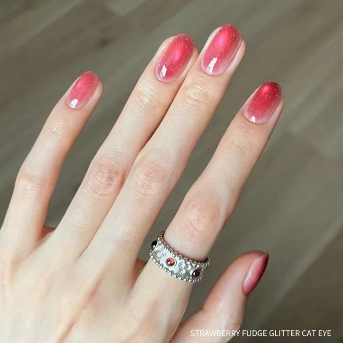 Nail Art Strawberry - MIANEL Gentle Strawberry Jam Crushed Diamond