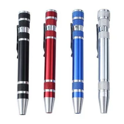 1SET 8-in-1 Multitool Pen Screwdriver Mini Set Handy Portable Magnetic Tool for Repairing And Installing