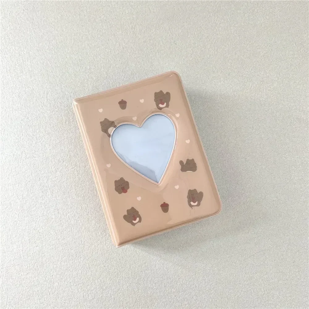 

Cute Love Heart Hollow Album Mini Photo Album 3 Inch Card Binder Name Card Photocard Holder 40 Pockets