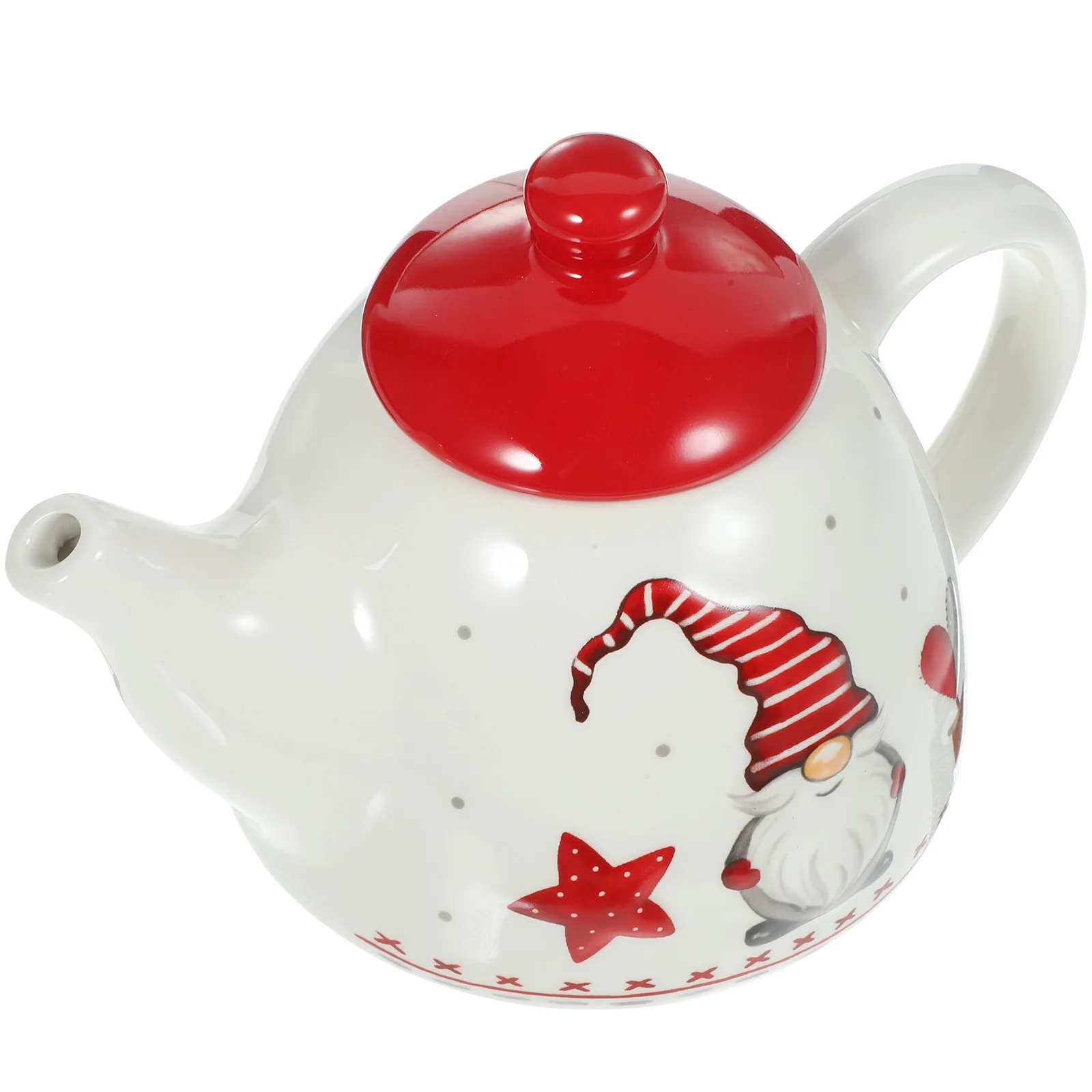

Nordic Style Christmas Ceramic Tea Kettle Lightweight Large Capacity Home Office Xmas Water Jug Teapot