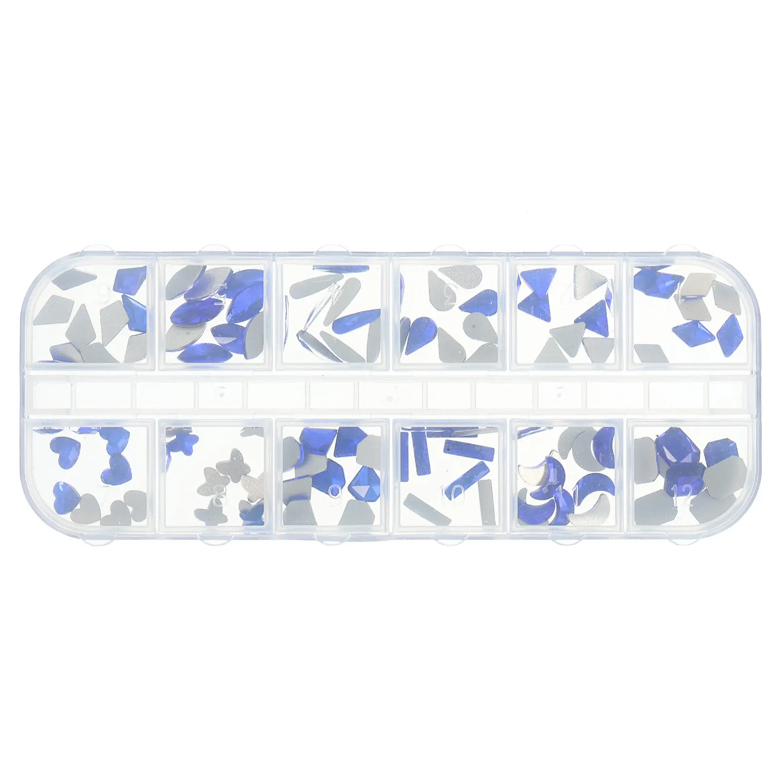 

Набор стеклянных страз для ногтей, 1 коробка, ассорти, с плоским дном, для рукоделия, украшения телефонов, макияжа лица, декоративный набор страз