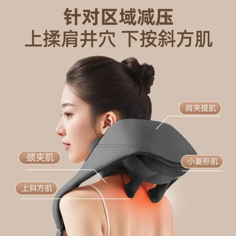 Multi-functional U-shaped Simulation Human Kneading Clip Massage Cape Cervical Spine Massager Shoulder & Back Massager