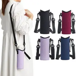 Insulated Neoprene Water Bottle Holder Bag Case 750ML Bottle Pouch Adjustabl Shoulder Strap Water Bottle Carrier Pouch Cover