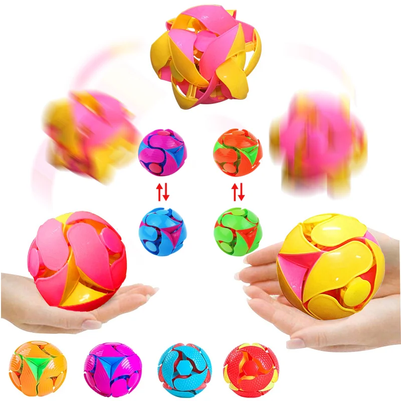 Magic Color-changing Ball Toy Hand Throwing Telescopic Balls Hand Throwing Creative Fun Toy Birthday Gift For Sports Toy Ball