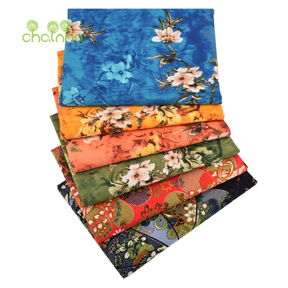 Sewing Geotextile Fabric - Chainho,Printed Cotton Linen Fabric,DIY Quilting Sewing