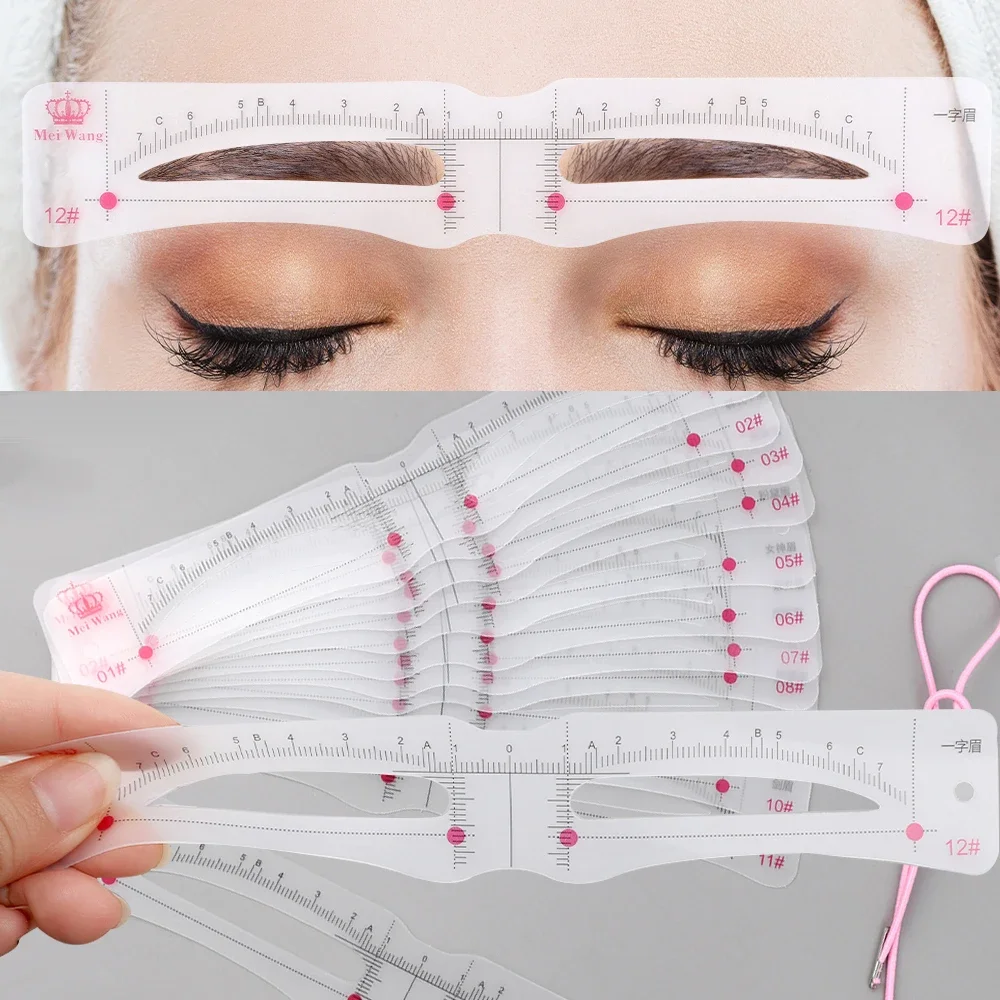 Nouveau ensemble de modèles de sourcils maquillage professionnel imperméable pour les femmes pochoir de sourcils parfait pochoirs de maquillage des yeux 3D réutilisables