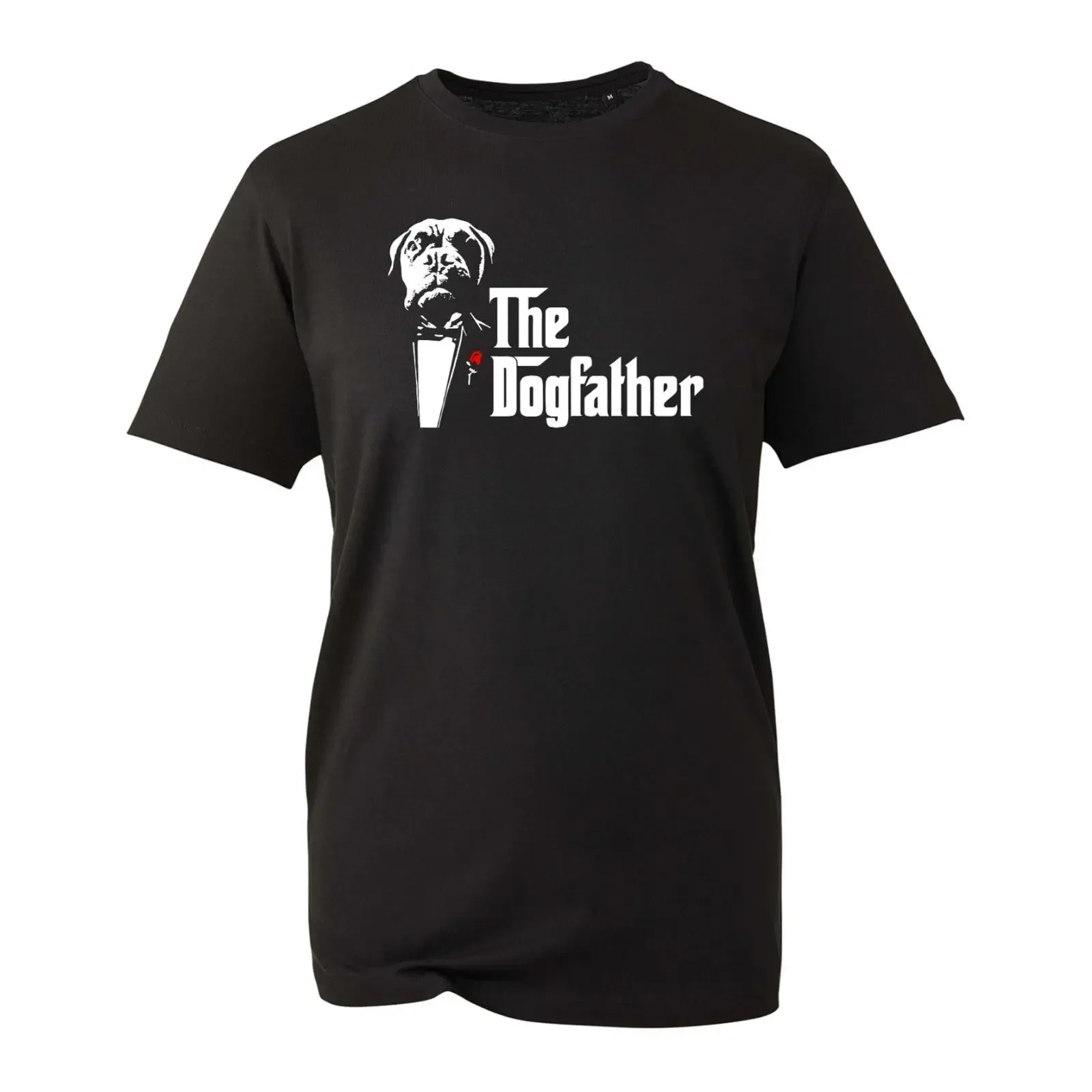 T Shirt The DogFather lustig Hund gefälscht Bulldogge Gesicht Haustier Tier Erwachsene Kinder vintage Washed Soft Unisex homme
