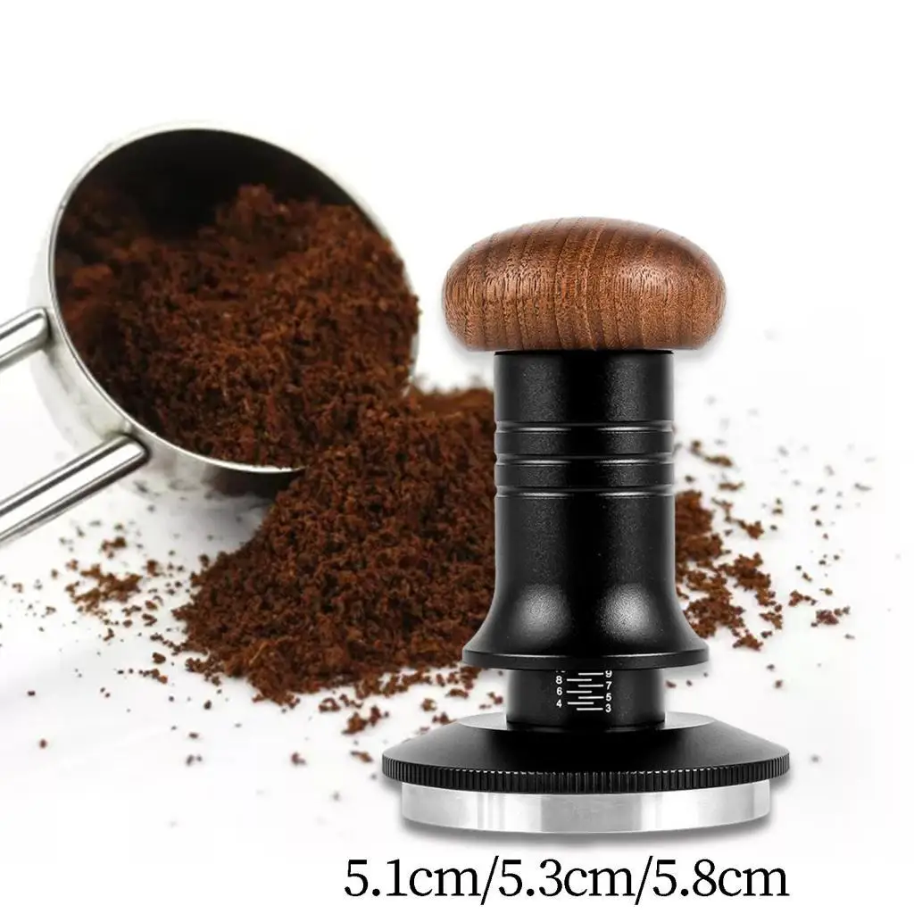 Espresso Hand Tamper Wood Stainless Steel Practical Espresso Press Tamper for