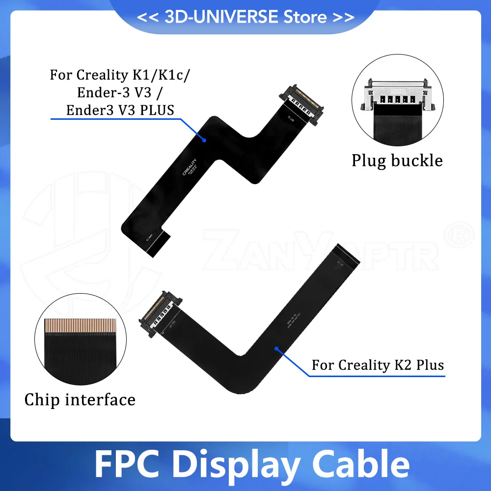 

Соединительный кабель для экрана дисплея Creality K2 Plus/K1/K1C/Ender 3V3, черный кабель FPC, L162 мм, аксессуары для 3D-принтеров