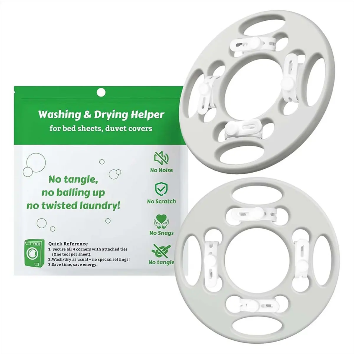 Top Bed Sheets Detangler,Reduces Blankets Laundry for Corners Washer and Dryer Reusable Wash Helper Bedsheets Gadgets