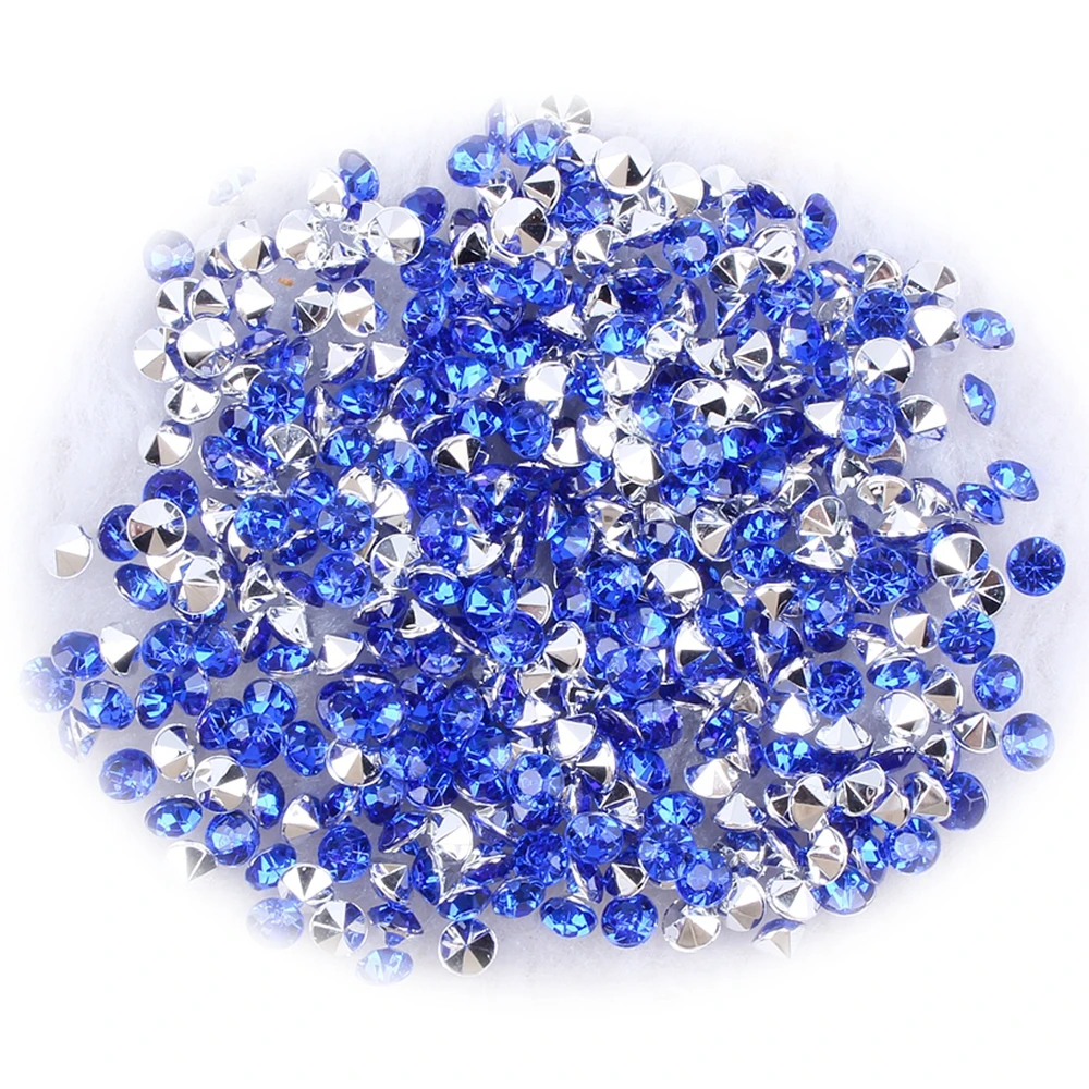 

New Shiny Acrylic Rhinestones Many Colors 10mm 100pcs Pointback Stones Loose Strass Beads DIY Nail Art Decorations