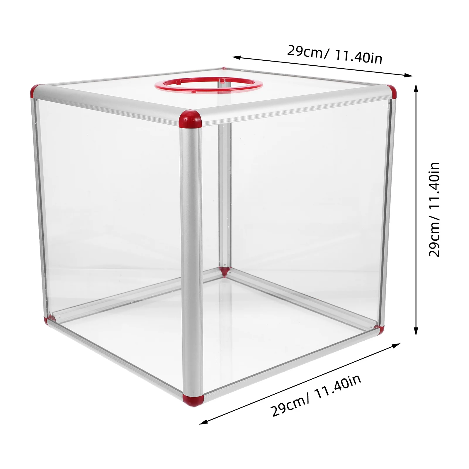 Large Clear Acrylic Raffle Box Transparent Donation Suggestion Ticket Case Slot Voting Drawing Box for Events Parties