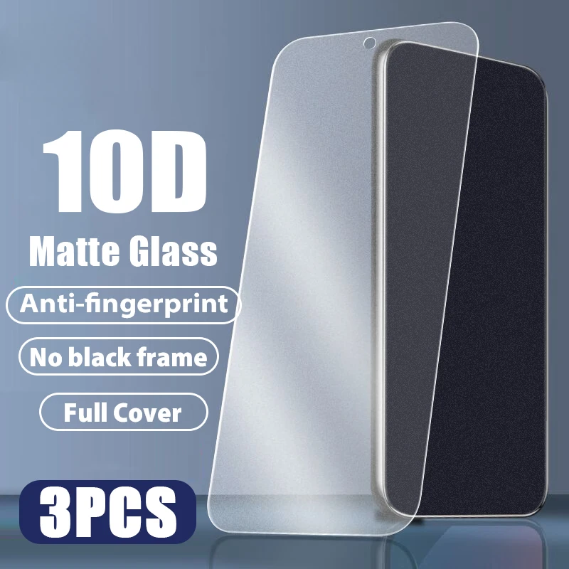 3Pcs Matte Tempered Glass for Xiaomi 13 13T 12T 11T Poco M6 F5 F4 F3 X3 X4 GT Screen Protector Redmi Note 13 Pro Plus 11 12R 12C