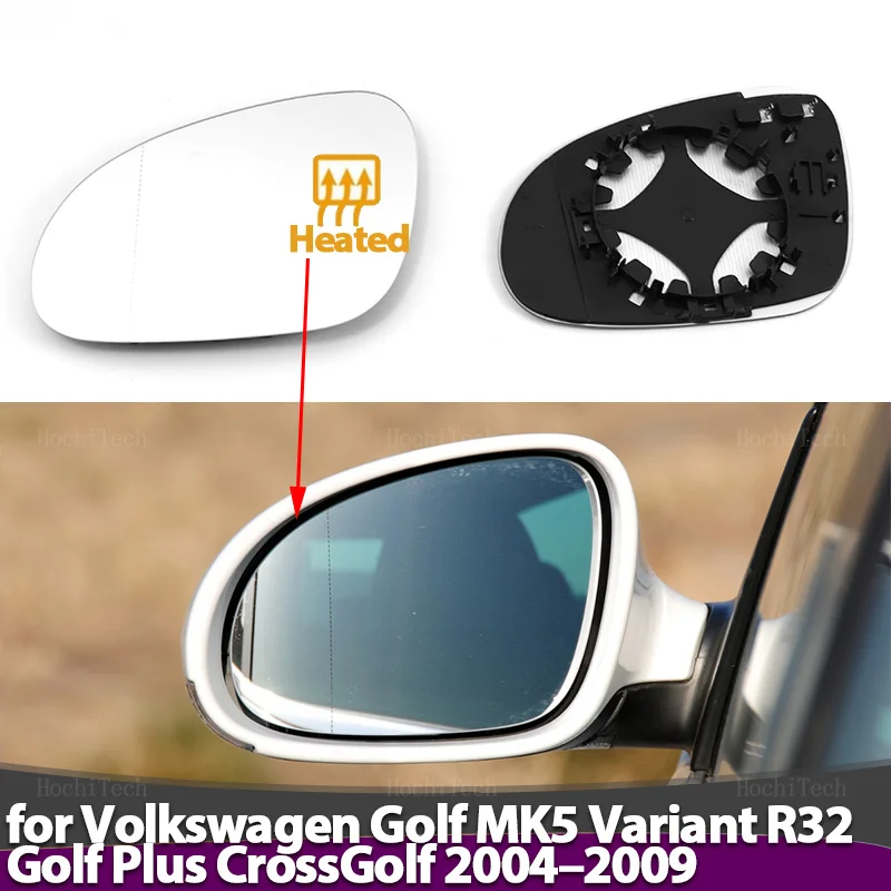 Heizung Seitenspiegel Glas Objektiv Tür Flügel Rückspiegel Glas für Volkswagen Golf 5 MK5 GTI Variante R32 Plus CrossGolf MK5