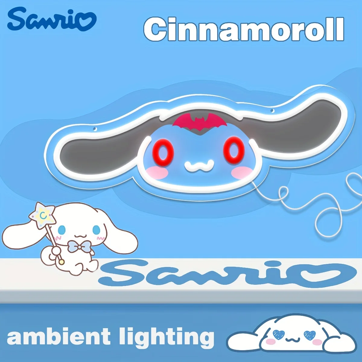 

Sanrio Cinnamoroll Neon Signs For Wall decor USB Powered Neon Lights For KTV Party Game Room Wall Hanging Decor Kids Girls Gift