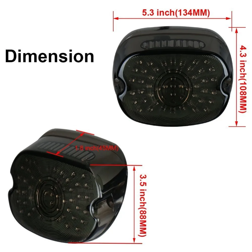 Motorcycle Rear Tail Light LED Brake Running Indicator Lamp Taillight For Harley Touring Softail Dyna Sportster XL883N XL1200N