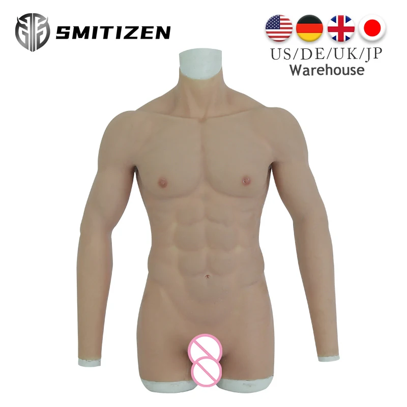 SMITIZEN Silicone Muscle Suit with Penis for Cosplay Costumes Man’s Bodysuit with Artificial Arms FTM Transgender False Chest