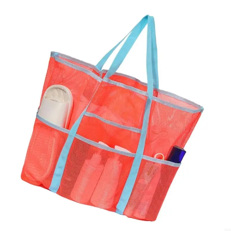 Bolsa de viaje ligera para organizar trajes de baño, bolsa de malla de poliéster, bolsa de almacenamiento espaciosa para fiestas en la piscina, picnics, compras diarias