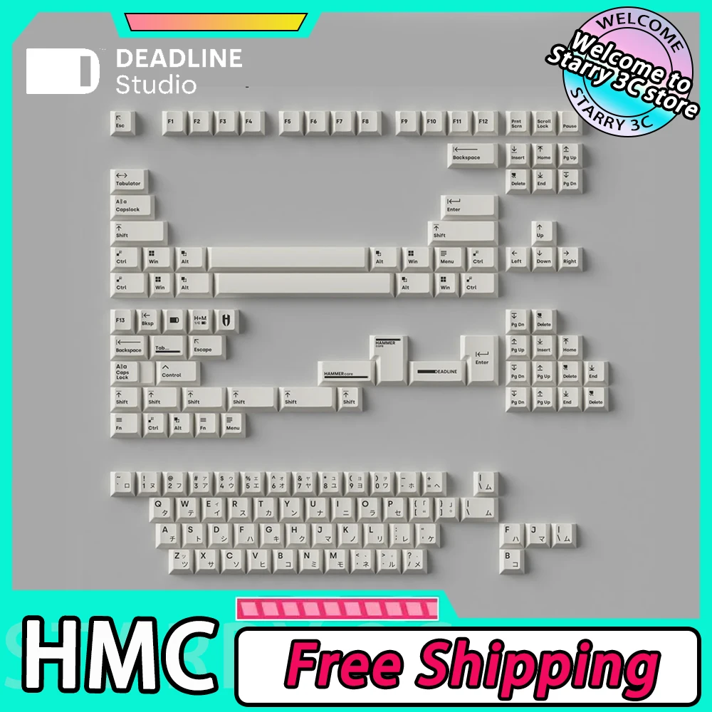 Tenggat x HAMMER HMC Keycap profil Cherry PBT Keycap kelas atas untuk hadiah Aksesori Gamer PC Keyboard mekanis