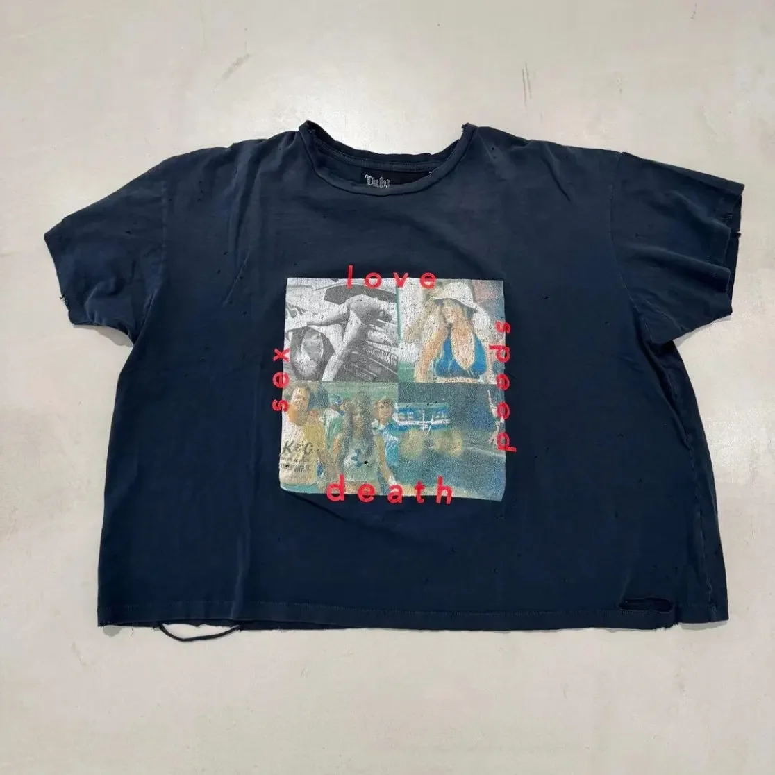 Paly Hollywood SS25 JUNGLE PAM loose texture washing water old short sleeve T-shirt