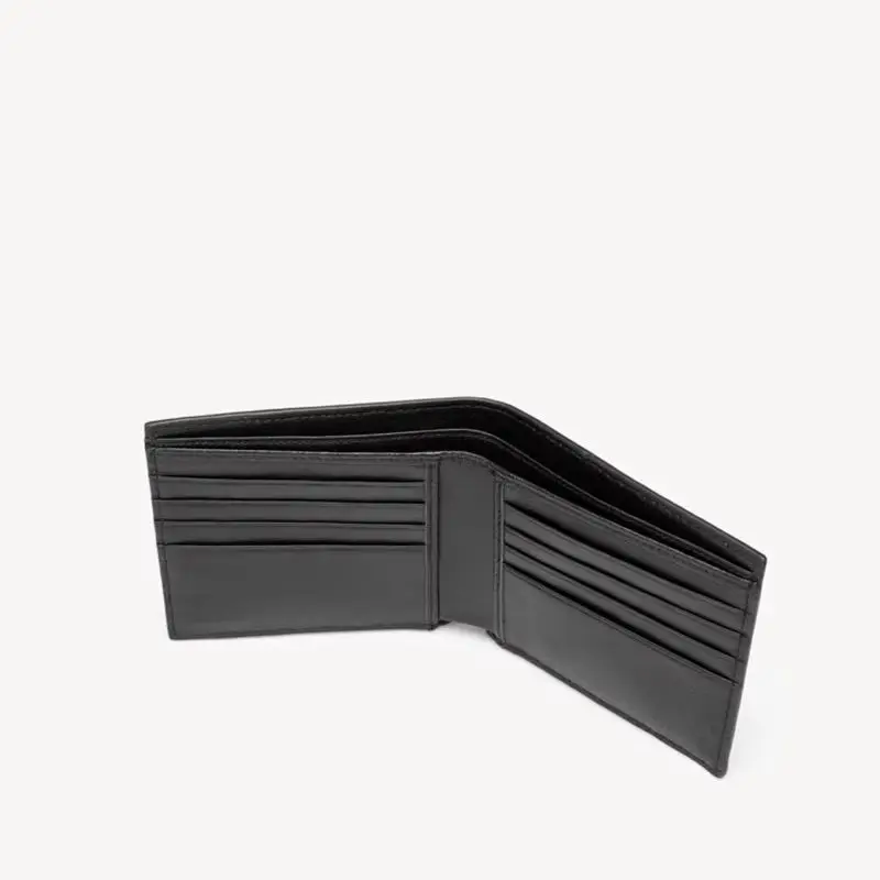 100% Genuine Sheepskin Woven Wallet Short Wallet Men's Leather Wallet Multi Slot Ticket Holder Men's Ultra-thin Wallet Purse