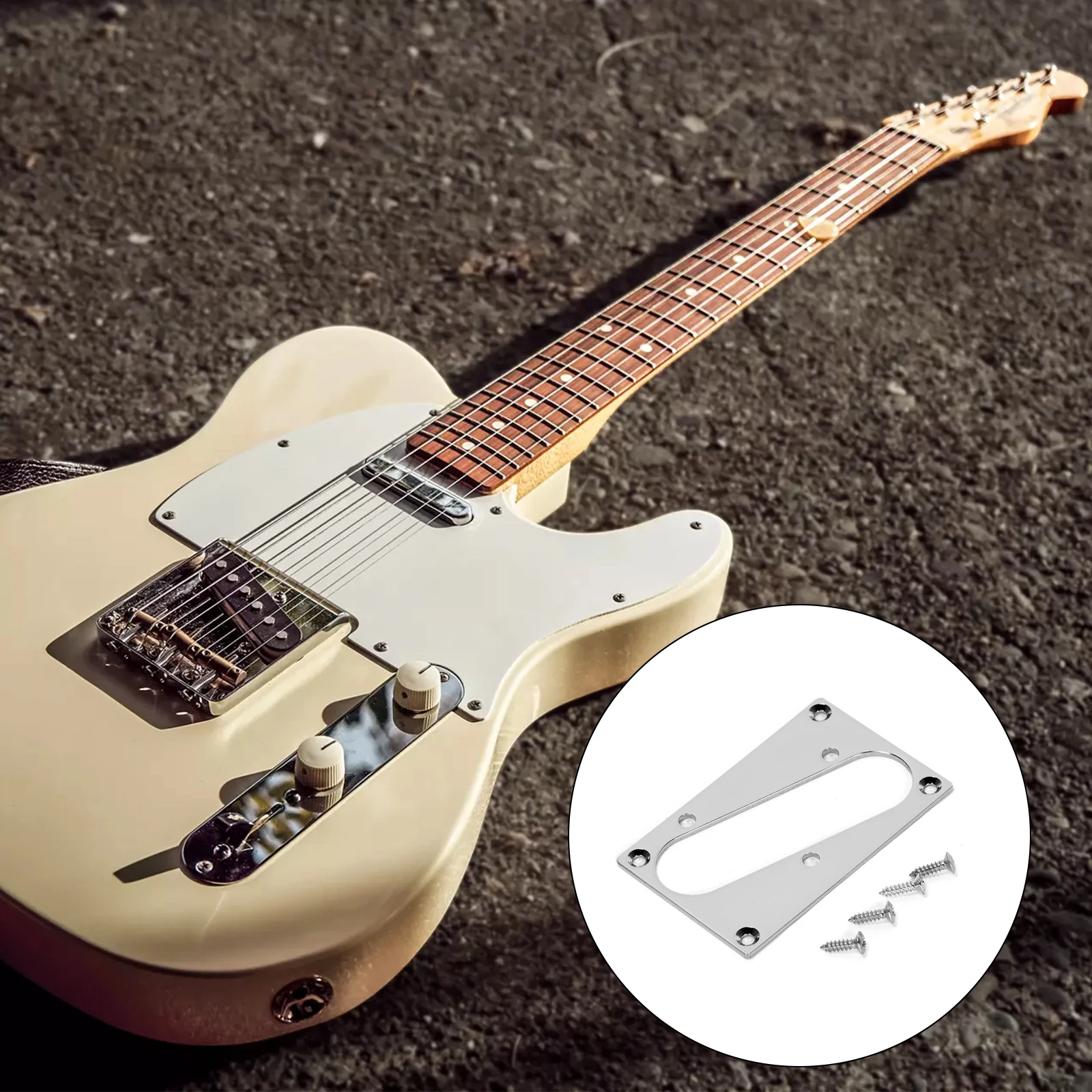 Ruimou 1Pcs Guitar Bridge Pickup Ring Mounting Frame (with mounting screws) 77x50mm Suitable For Telecaster Tele Guitars