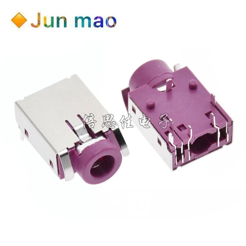 5PCS Jack 3.5 earphone socket pj-343b dual channel audio socket 6p pink shielded normally closed pj343