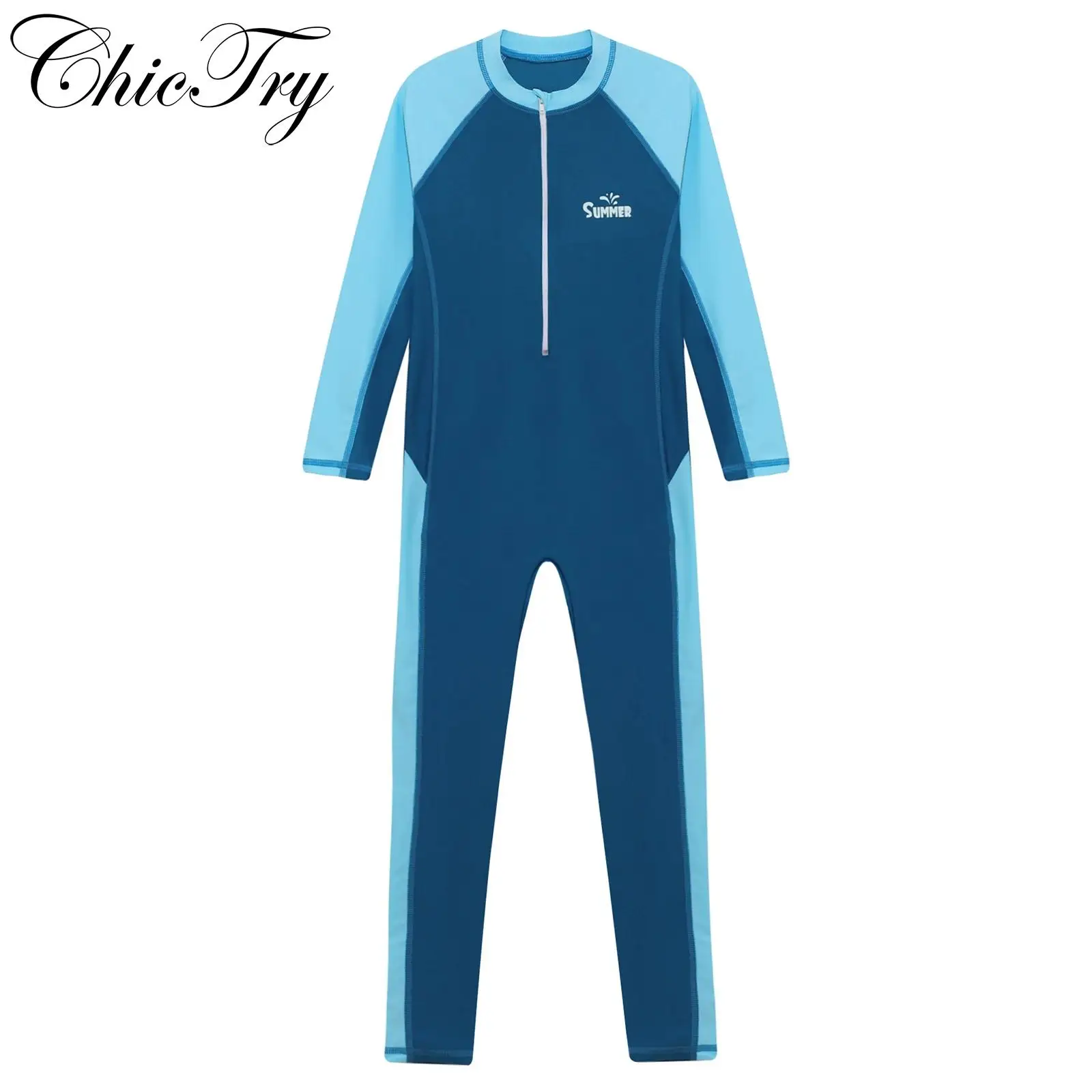 

Kids Swim Jumpsuit Swimming Girls Boys Rash Guard Swimsuit Long Sleeve Wetsuits Full Body Surfing Swimwear UPF 50+ Beachwear