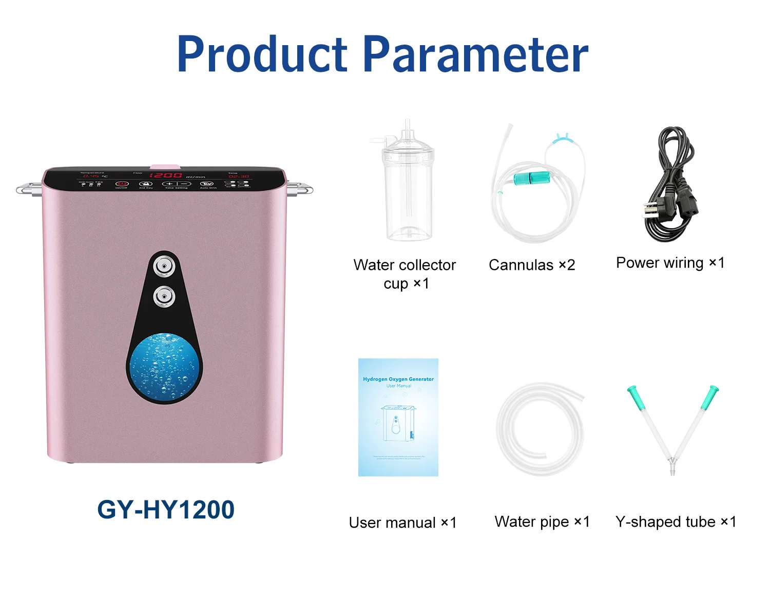 Suyzeko Premium 1200ML Wasserstoff-Inhalator-Gerät: Wasserstoff- und Sauerstoff-Inhalationsmaschine, O2-Konzentrator & H2-Wassergenerator – Detail 17