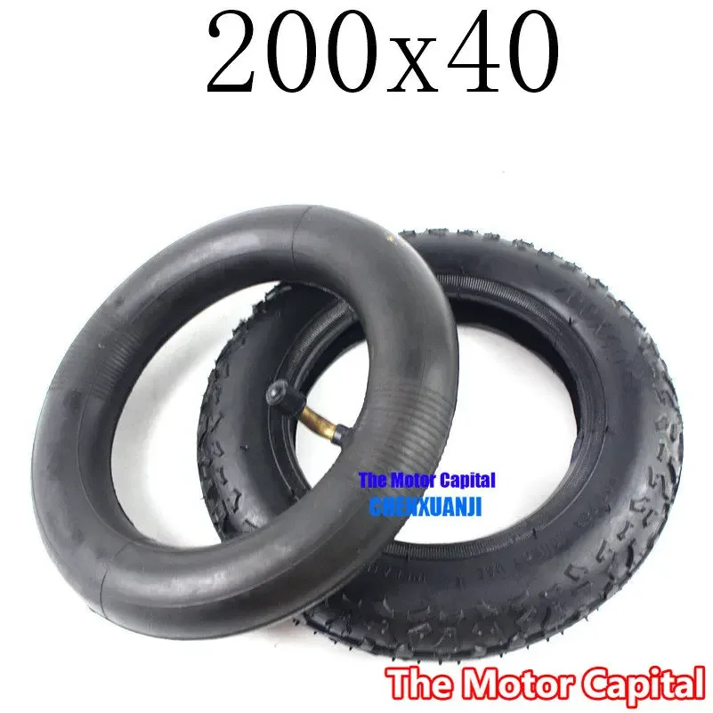 Good Reputation Rubber Tire and Wheel Hub 200X40 with A Bent Angle Valve Stem Electric Bicycle Tyre  Scooter Motorcycle