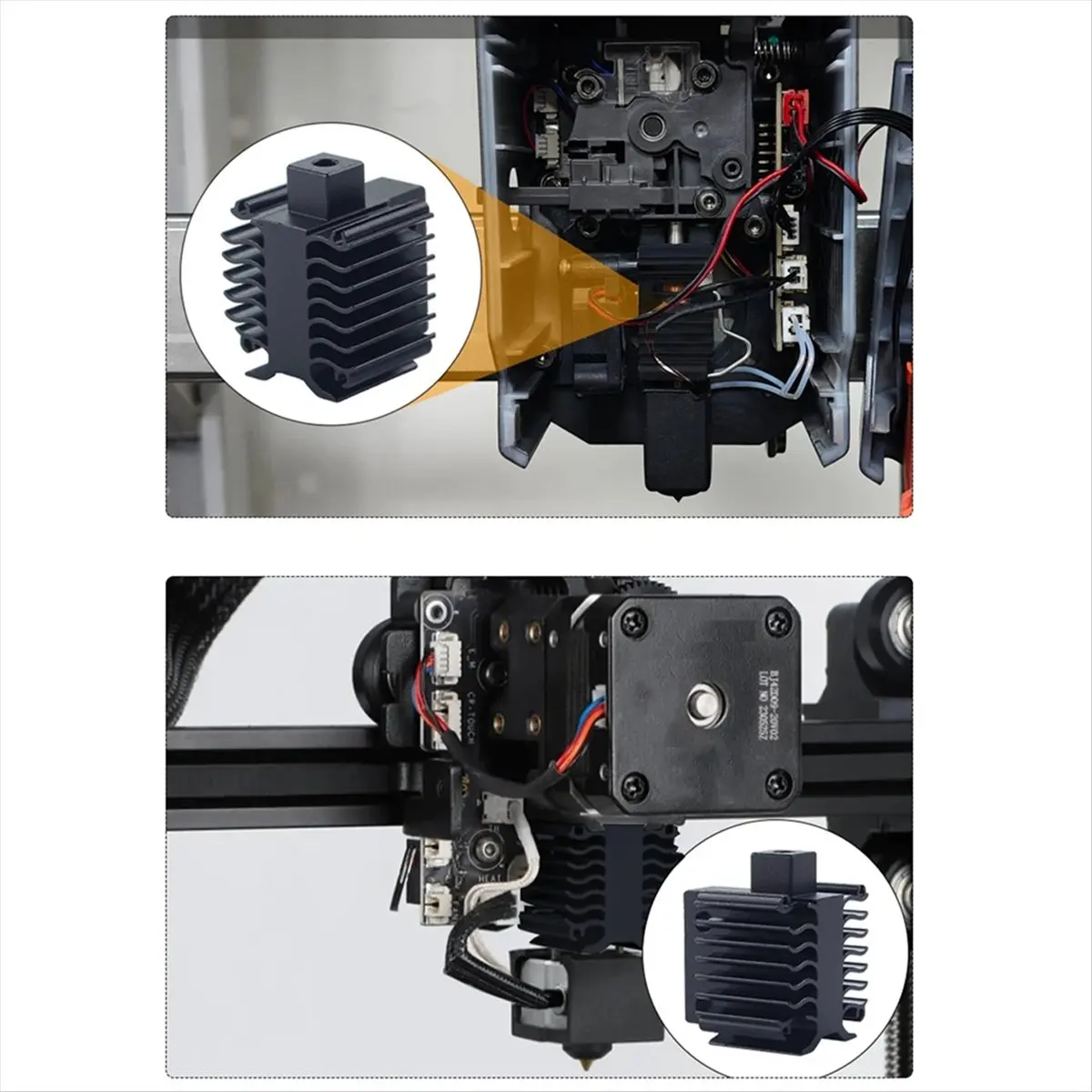 ABIU Metal Heatsink Radiator for Ender 3 V3 Print Head Extruder Hot End Throat Tube Cooling Accessories