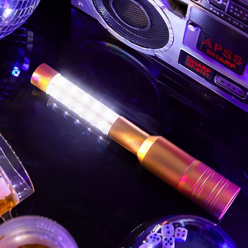 6 шт. светодиодные фонари для обслуживания бутылок, клубные фонари, бенгальские огни для бутылок, перезаряжаемые светодиодные фонари для бутылок, вилка стандарта США, золото