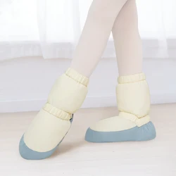 Women Ballet Boots Warm up Dance Shoes for Winters Light Blue Dance Boots Adult Warm up Shoes Ballerina Boots for Dance/Ballet