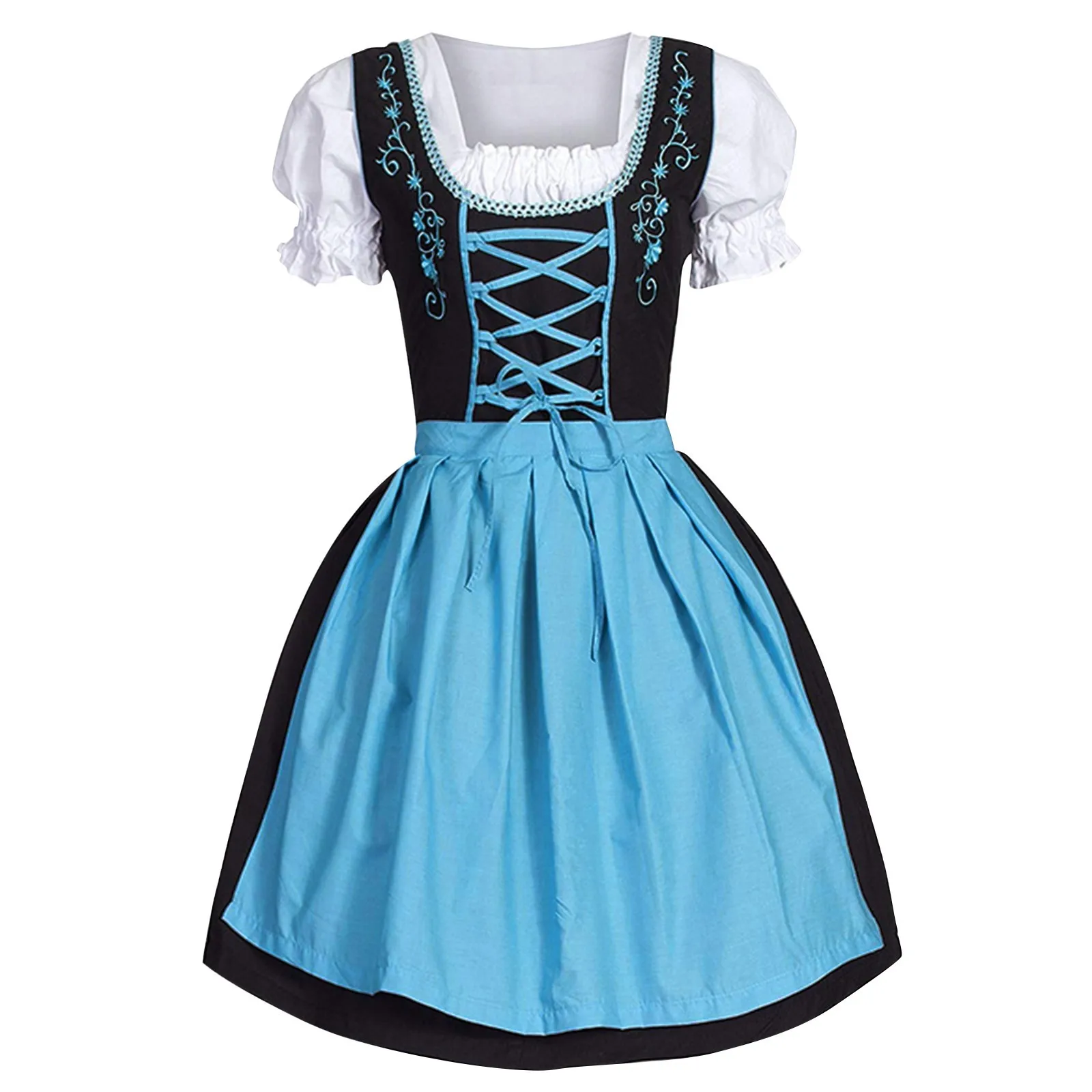 Munich Oktoberfest Beer Dress Women Costumes Ladies Short Sleeve Dirndl Dresses Damen Bavarian Vestidos abiti estivi donna 2024