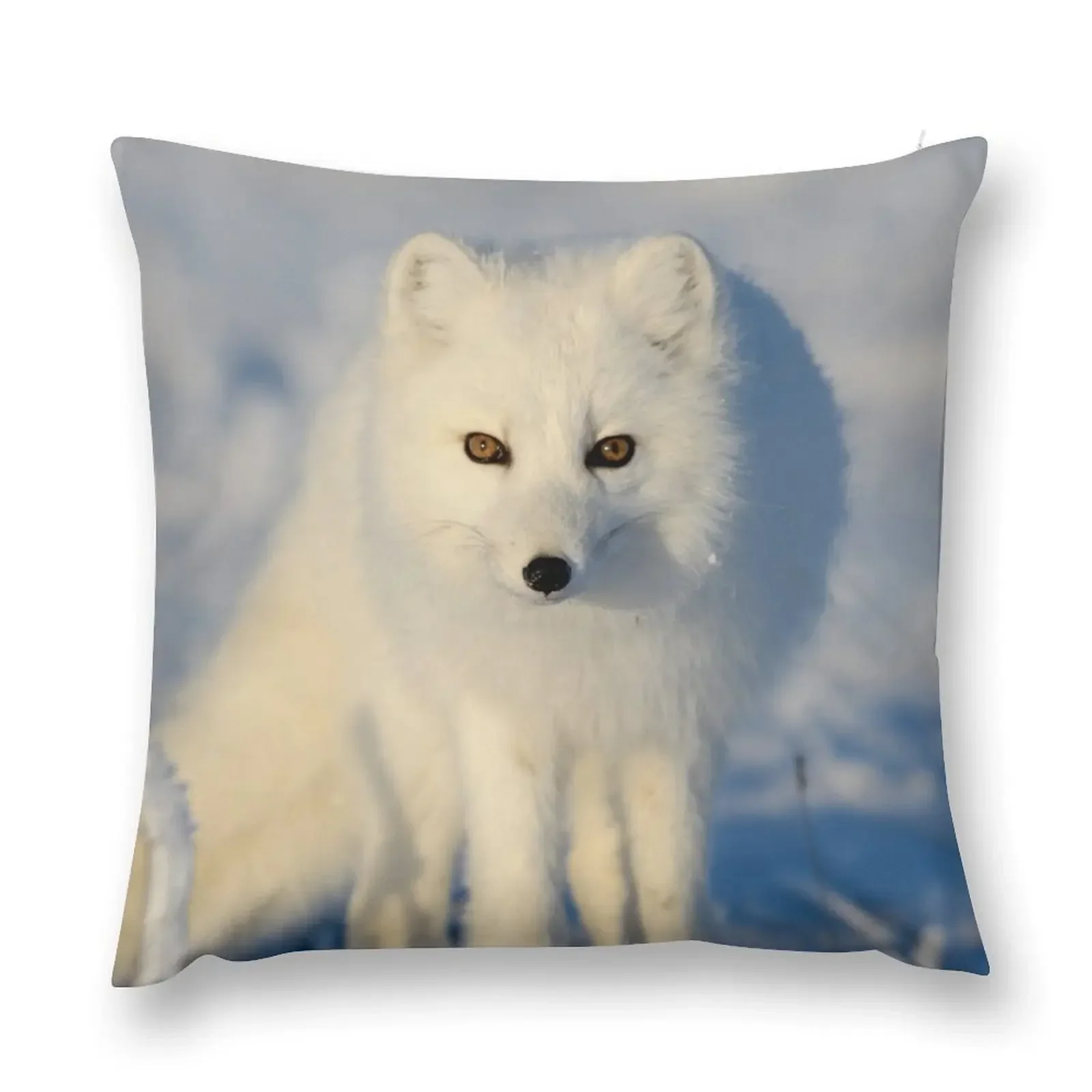 Stunning Arctic Fox, Wild and Beautiful, Mesmerizing Eyes in a winter paradise Throw Pillow Christmas Pillow Sofa Covers pillow