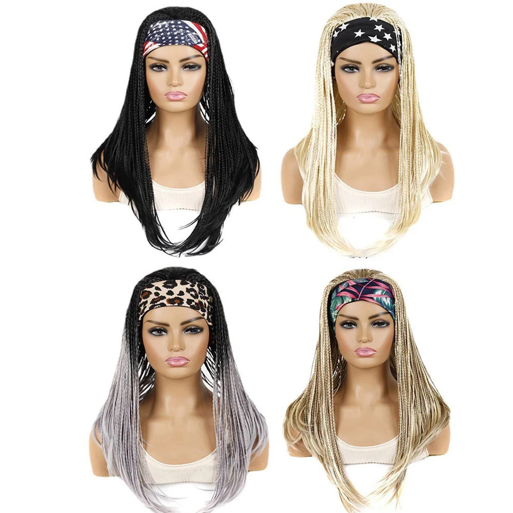 

European and American headband style, small dirty braid wig headband, small braid wig, three strand braid women's style