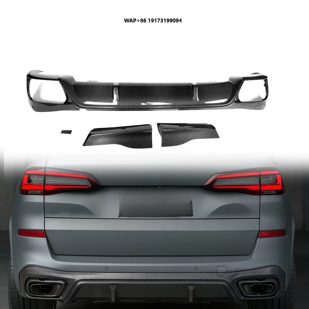 

For X5 G05 LCI M-Sport 2023-2024 Carbon Fiber Rear Diffuser Rear Lip Bumper Body Kit (4PCS) Professional Factory Supply